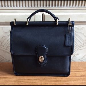 Vintage Coach Willis-Navy leather